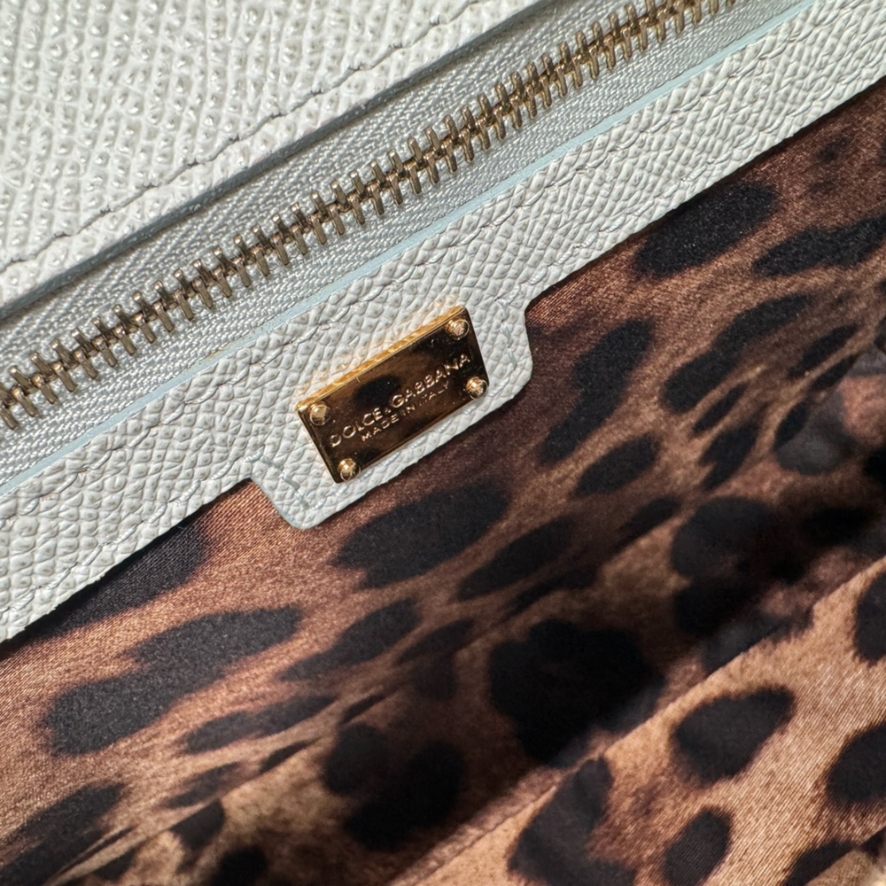 DOLCE & GABBANA light blue Leather Medium Miss Sicily Top Handle Bag - Picture 7 of 16